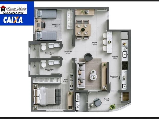 Imagem 3: Apartamento a Venda no Centro de Içara Pianezze
