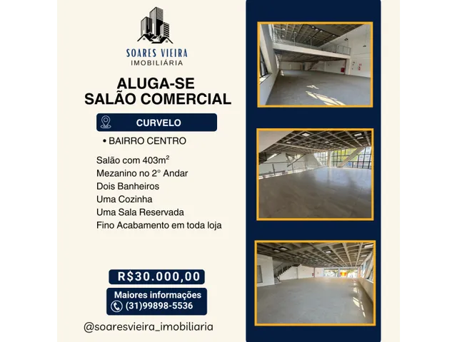 Imagem: Salão Comercial de Alto Padrão para Aluguel