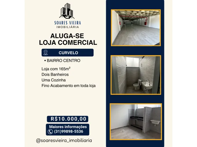 Imagem 1: Loja Comercial para Aluguel no Centro de Curvelo