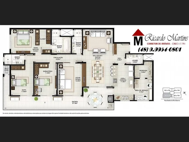 Imagem 5: Cobertura Duplex a Venda no Centro de Criciúma Monte Brione