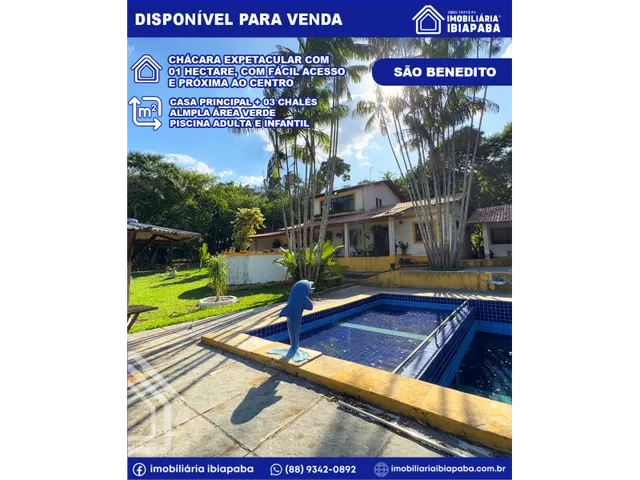 Imagem 1: Chácara para Venda, 3 Quarto(S), Zona Rural, São Benedito