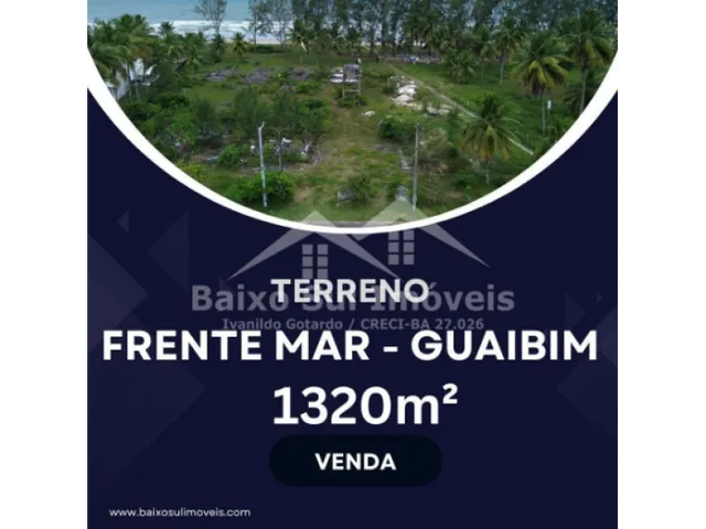Imagem: Terreno na Praia de Guaibim, Frente Ao Mar