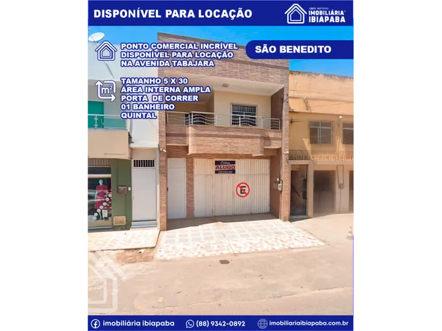 Imagem 1: Ponto Comercial Amplo e Bem Localizado no Centro de São Benedito