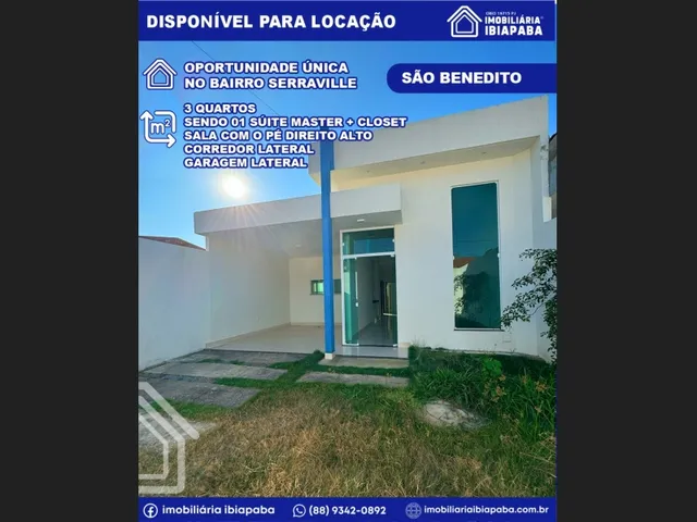 Imagem: Casa Espetacular para Locação no Bairro