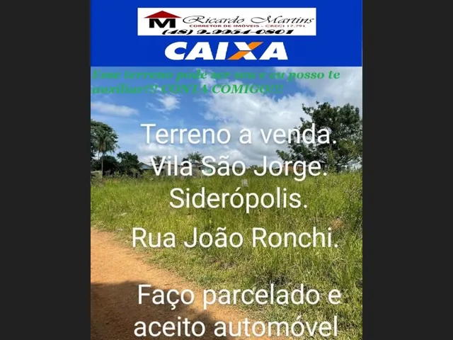 Imagem: Terreno a Venda Siderópolis Vila São Jorge