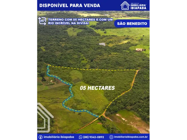 Imagem: Terreno de 05 Hectares e com Rio Incrível