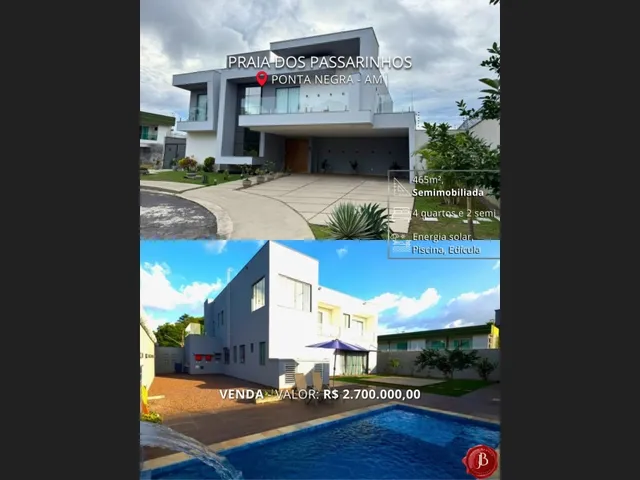 Imagem 1: Praia dos Passarinhos | 465M², 6 Quartos, Semimobiliada