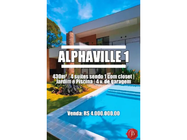 Imagem: Alphaville 1 430M², 4 Suítes Sendo 1