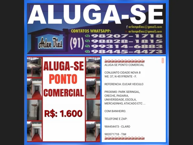 Imagem: Aluga-Se Ponto Comercial C.n.8