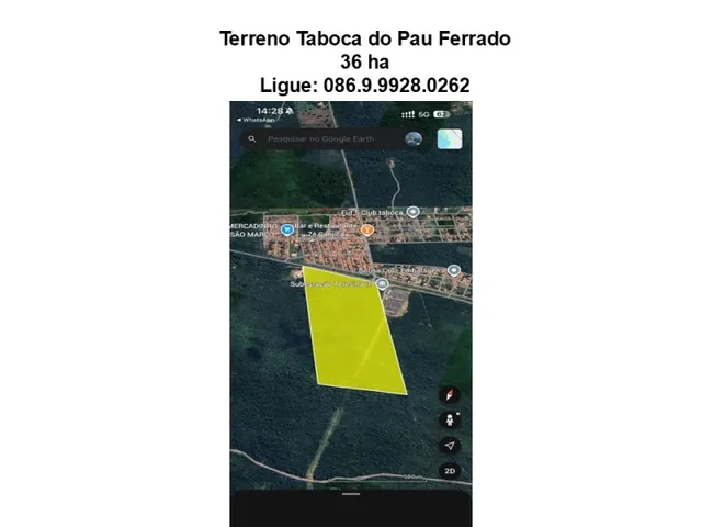 Imagem: Terreno de 36 H na Taboca do Pau Ferrado