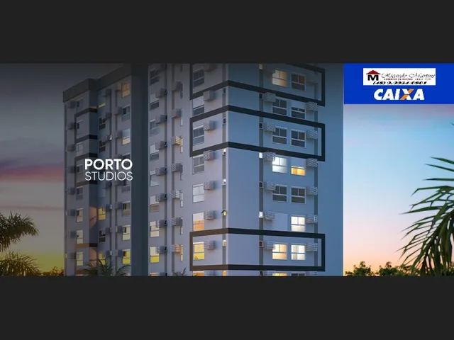 Imagem: O studio possui 1 Dormitório, 1 Banheiro, Acomodam 2