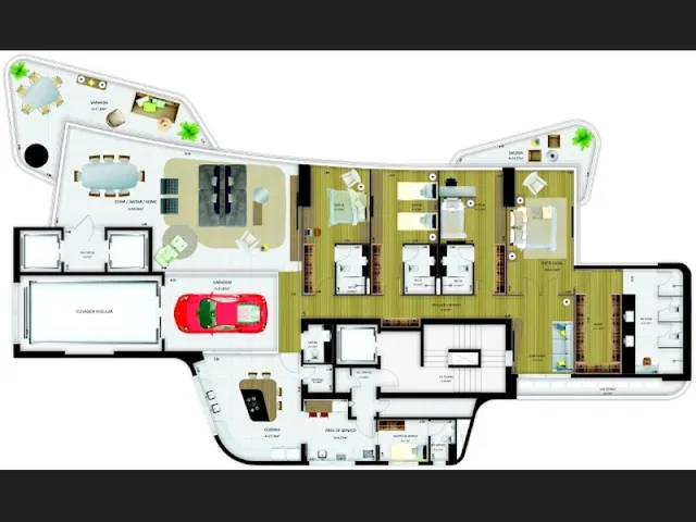 Imagem 3: Edifício Edge: Meireles, Apartamento com 362M², 4 Suítes, 5 Vagas de Garagem, Repasse