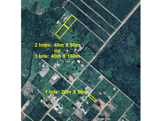 Imagem: 2 Lotes 40X80 (3.200M²) e 1 Lote 20X56