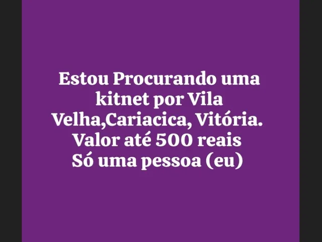 Imagem: Procuro Uma Kitnet !!!! por Vila Velha