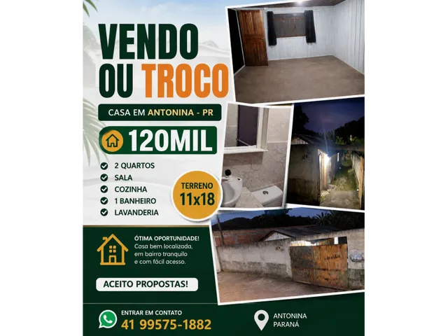 Imagem 2: Vendo Ou Troco Casa em Antonina por Casa em Paranaguá Ou Outra Cidade