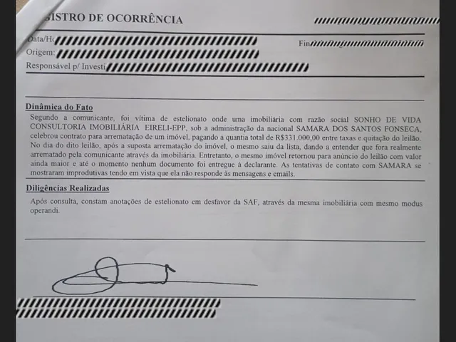 Imagem 9: Golpe do Leilao da Caixa. Imobiliaria Sonho de Vida É Fraude