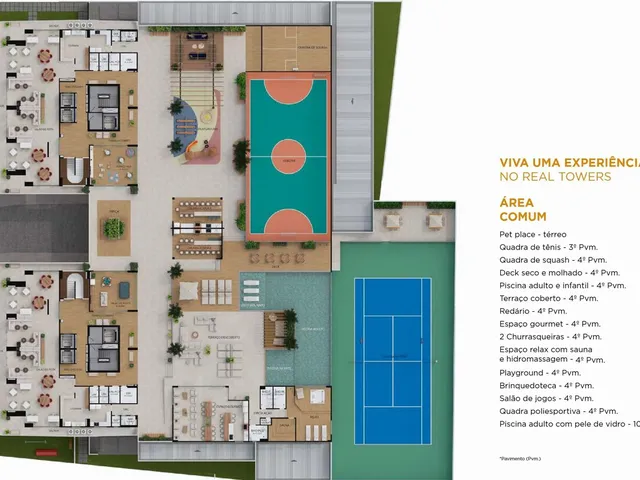 Imagem 8: Real Towers Belém: plantas amplas de 257m² a 260m², vista livre, áreas de lazer e
