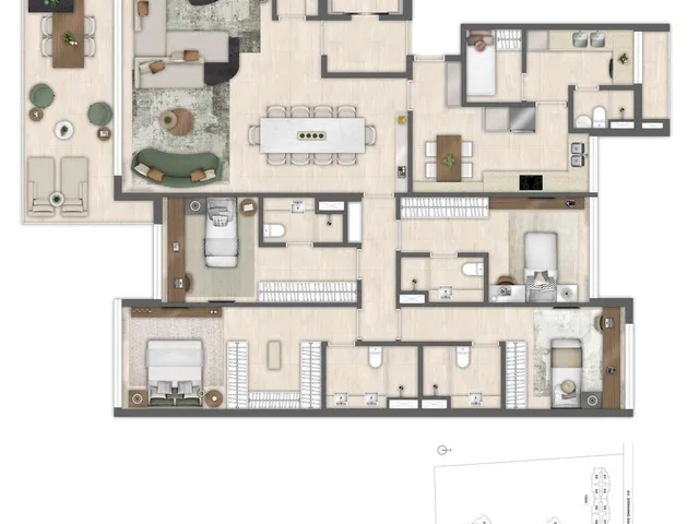 Imagem 2: Atlântico Golf Apartamento com 3 dormitórios