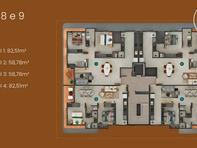 Imagem 15: Flat à venda, no Casas do Mar em João Pessoa, Bessa, com 1 quarto, 34,24m²