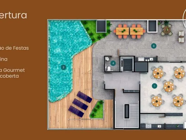 Imagem 16: Flat à venda, no Casas do Mar em João Pessoa, Bessa, com 1 quarto, 34,24m²