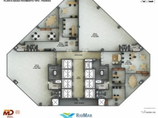 Imagem 7: Sala Comercial para Locação no Empresarial Rio Mar Trade Center - Pina, Recife-PE: 1
