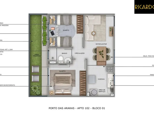 Imagem 7: Mrv | Residencial Porto das Aráras | Restiga