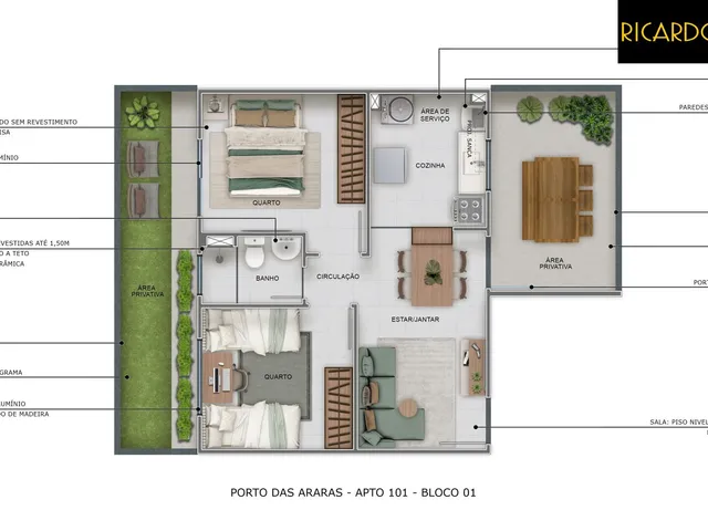 Imagem 3: Mrv | Residencial Porto das Aráras | Restiga