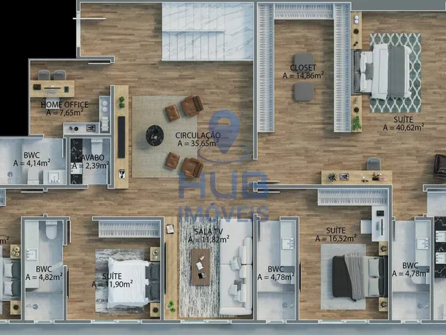 Imagem 12: Apartamento com 4 Dormitórios À Venda Sendo 4 Suítes, 453.2 M² por - R$ 31.055.483,58 - Praia Brava - Itajaí/Sc