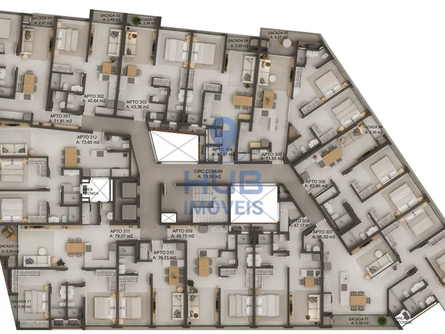 Imagem 15: Apartamento 1Dormitório para Venda em Florianópolis - Sc