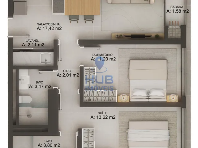 Imagem 11: Apartamento 1Dormitório para Venda em Florianópolis - Sc