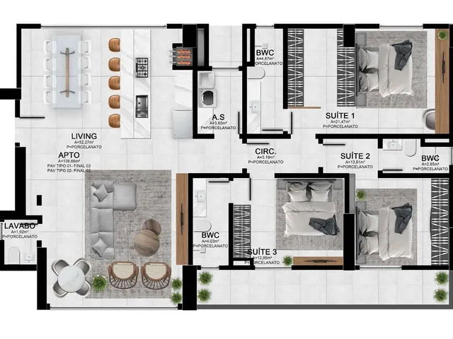 Imagem 6: Apartamento 3 Dormitórios para Venda em Balneário Camboriú - Sc