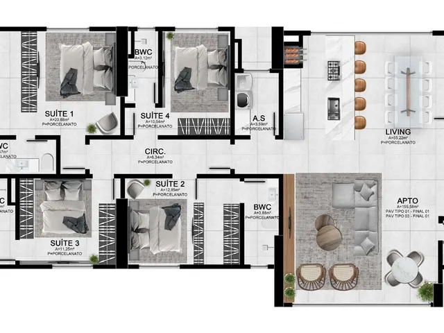 Imagem 7: Apartamento 3 Dormitórios para Venda em Balneário Camboriú - Sc