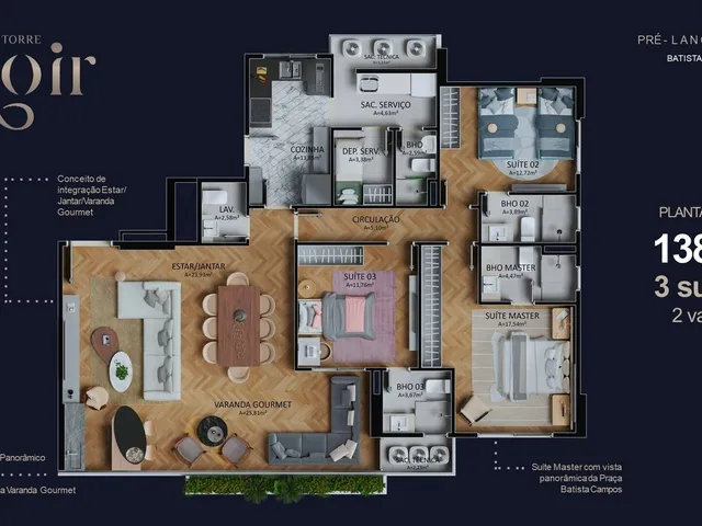 Imagem 9: Torre Noir - Apto Leal Moreira com 2 Vagas e Área de Lazer Completa