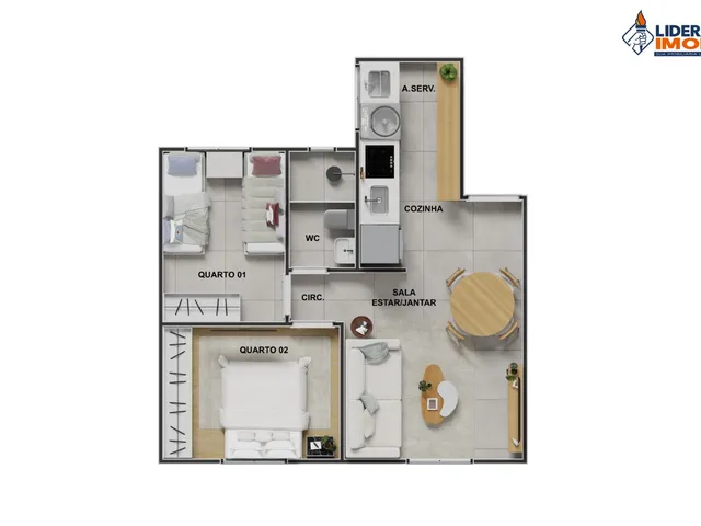 Imagem 5: 0 Apartamento com 2 dormitórios