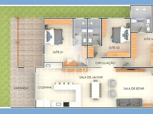 Imagem 5: Excelente Casa Alto Padrão 3 Suítes 2 Vagas Área de Festas Passagem Lateral Sobra de Terreno