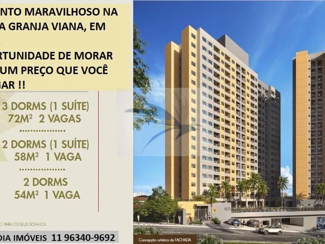 Imagem: O apartamento possui 2 Dormitórios, 1 Banheiro, 1 Vaga na