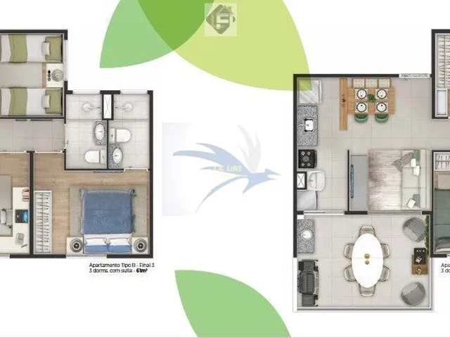Imagem 3: Lançamento em Cotia, 3 Dorms, 1 Suíte, 1 Ou 2 Vagas