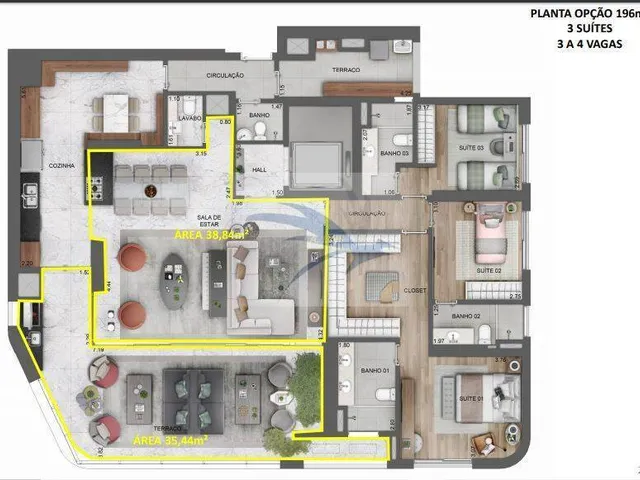 Imagem 3: Apartamento À Venda no Bairro Chácara Santo Antônio (Zona Sul) - São Paulo/Sp, Zona Sul