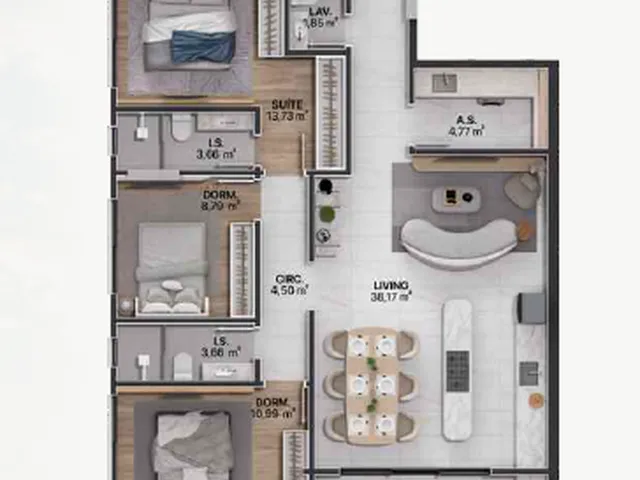 Imagem 5: Splendore Apartamento com 3 dormitórios