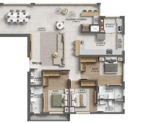 Imagem 2: Fifty Six Apartamento com 3 dormitórios