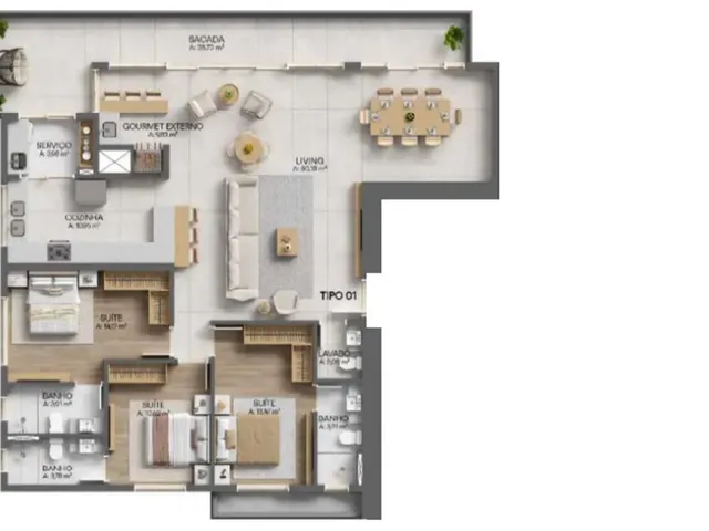 Imagem 3: Fifty Six Apartamento com 3 dormitórios
