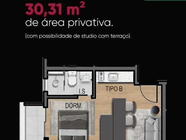 Imagem 5: Apartamento Studio 22 M2 no Alto da Xv/Centro em Curitiba