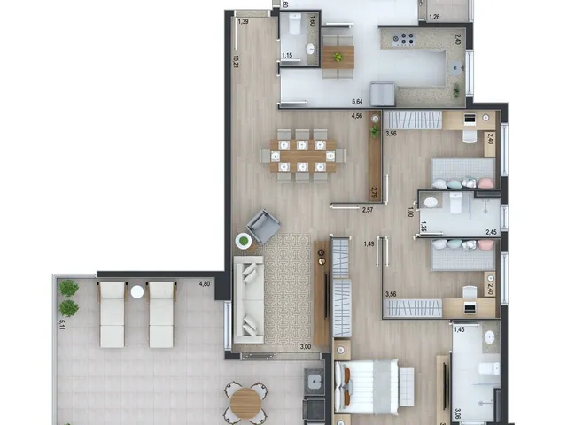 Imagem 7: Terrasse Lilas Apartamento com 3 dormitórios