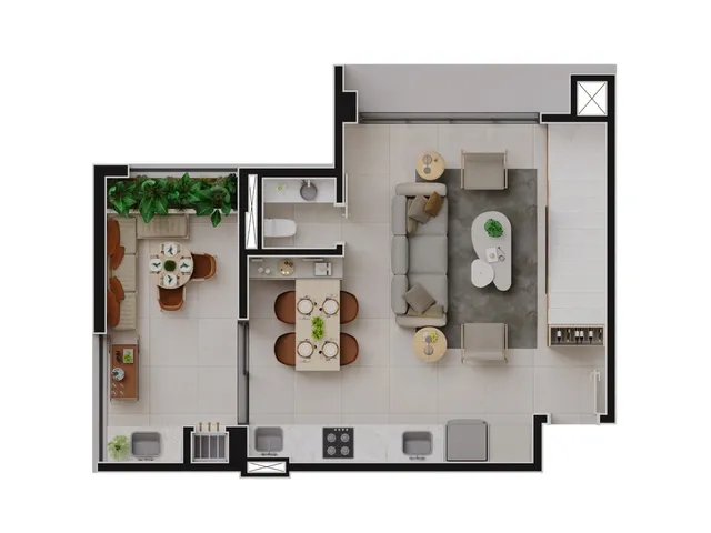 Imagem 8: Apartamento à venda em Curitiba-PR: 2 quartos, 1 suíte, 2 banheiros, 1 vaga de garagem