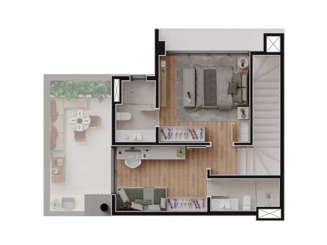Imagem 9: Apartamento à venda em Curitiba-PR: 2 quartos, 1 suíte, 2 banheiros, 1 vaga de garagem
