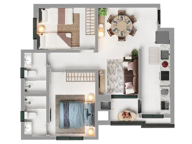 Imagem 7: Mantiqueira Apartamento com 2 dormitórios