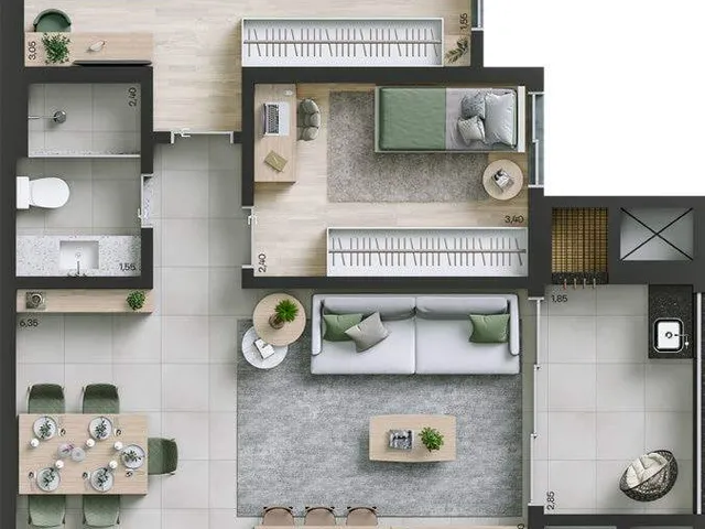 Imagem 3: APARTAMENTO RESIDENCIAL em Curitiba - PR, Alto da Rua XV