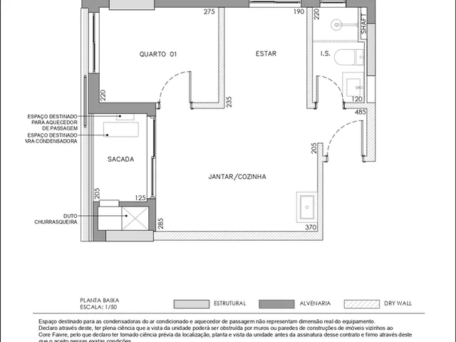 Imagem 4: Apartamento à venda no Centro de Curitiba-PR: 2 quartos, 1 banheiro, 33,51 m² de área