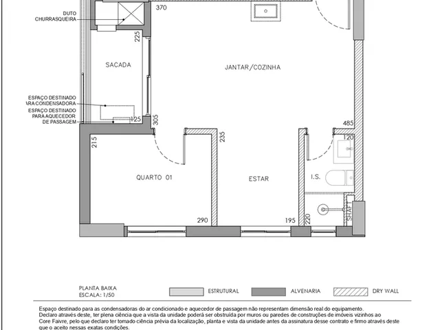 Imagem 5: Apartamento à venda no Centro de Curitiba-PR: 2 quartos, 1 banheiro, 33,51 m² de área