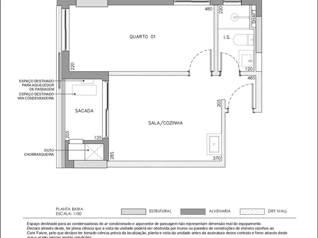 Imagem 6: Apartamento à venda no Centro de Curitiba-PR: 2 quartos, 1 banheiro, 33,51 m² de área